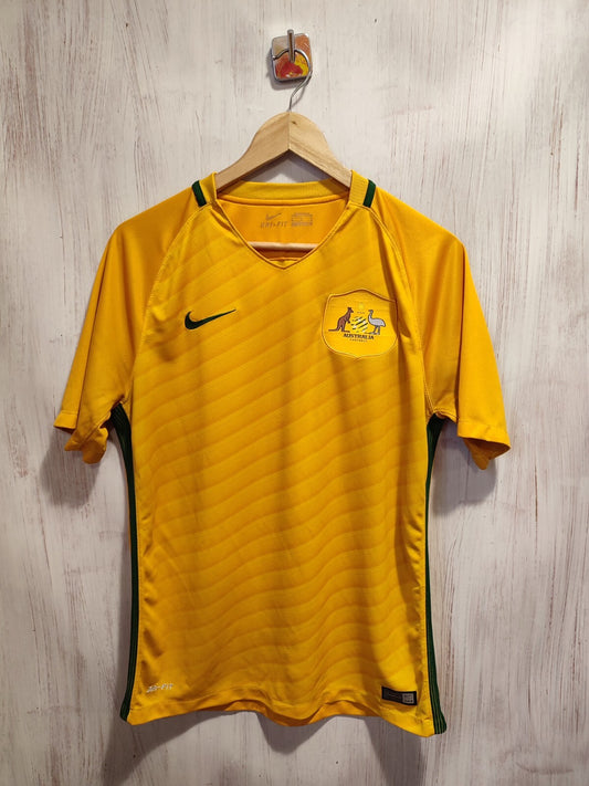 Australia 2016 2017 home Sz M football shirt soccer jersey kit tee maillot Nike