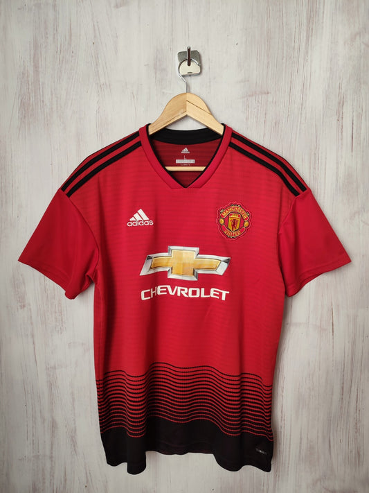 Manchester United 2018 2019 Home Size L Adidas soccer shirt jersey football kit