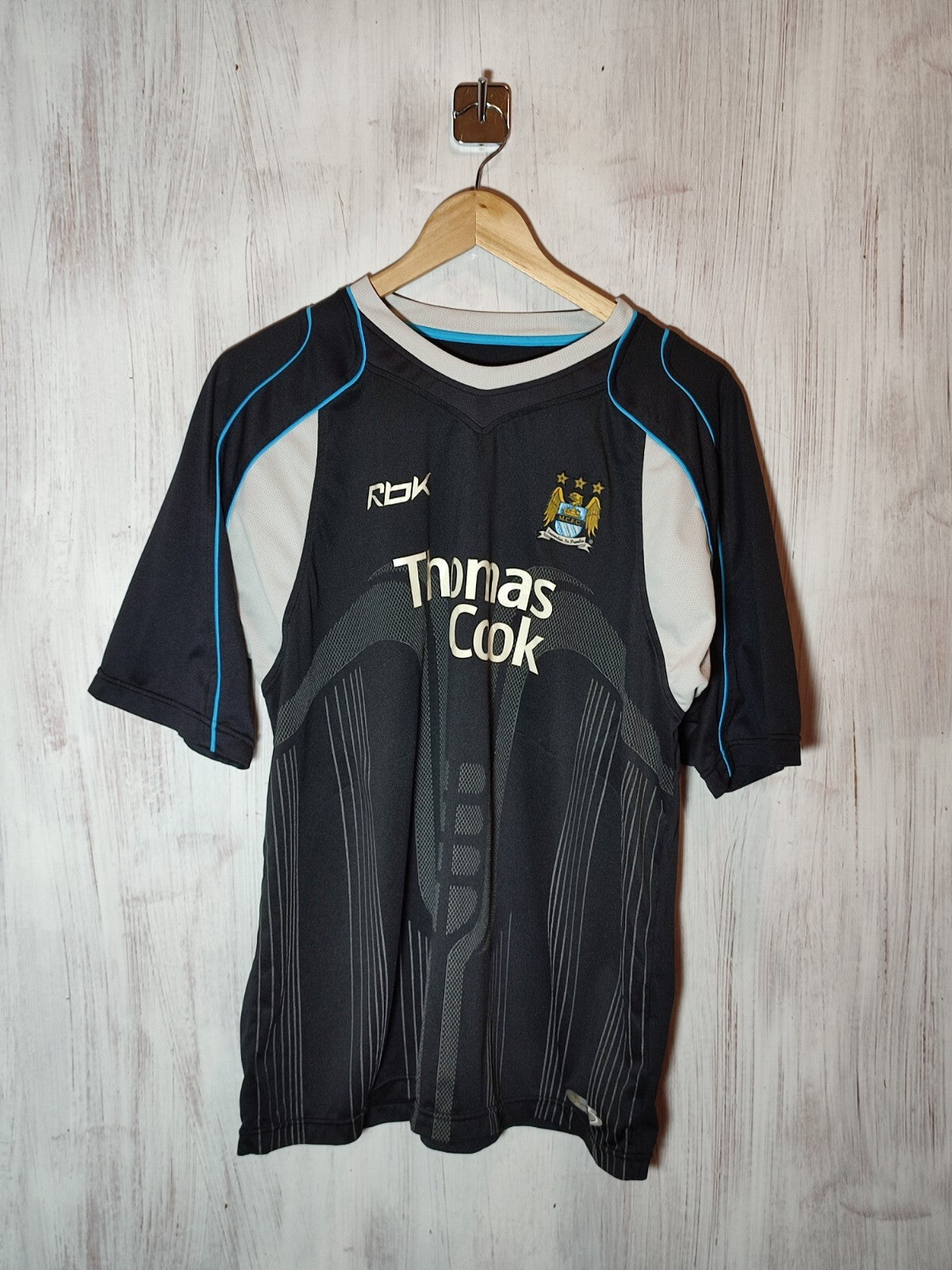 Manchester City 2006 2007 away Sz XL shirt jersey soccer football kit tee Reebok