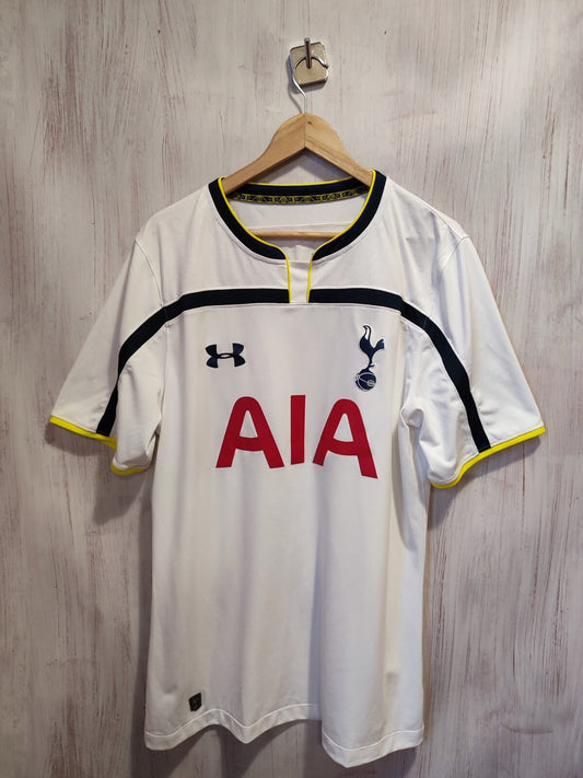Tottenham Hotspur 2014 2015 home Sz L Under Armour Spurs shirt jersey kit trikot