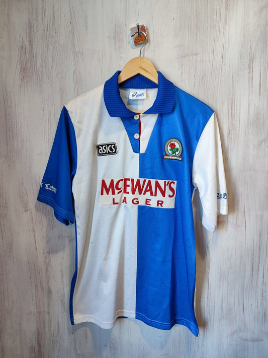 Blackburn Rovers FC 1994 1995 home Sz M soccer shirt jersey football kit Shearer