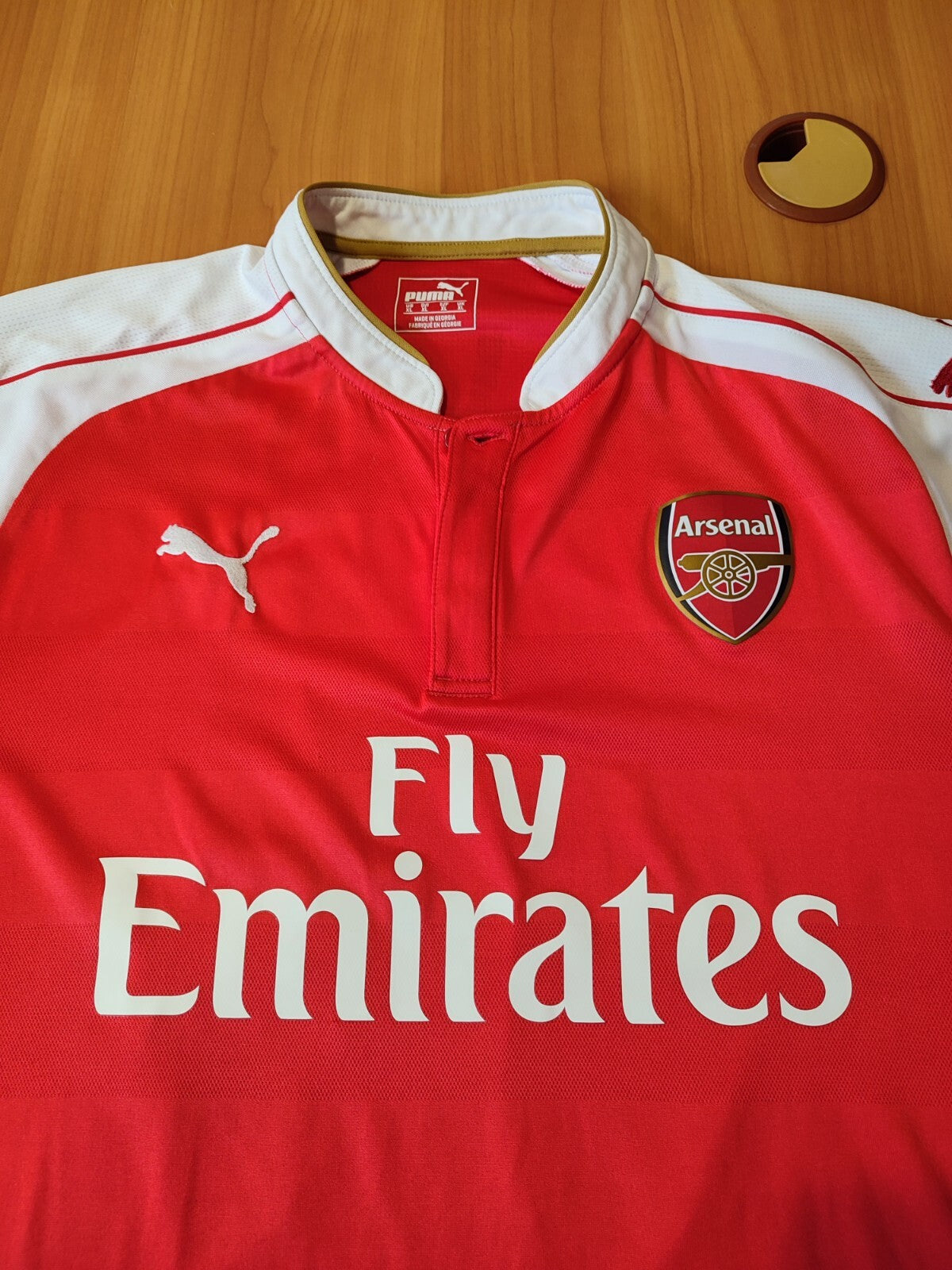 Arsenal London 2015 2016 home Sz XL shirt jersey football soccer kit tee Walcott