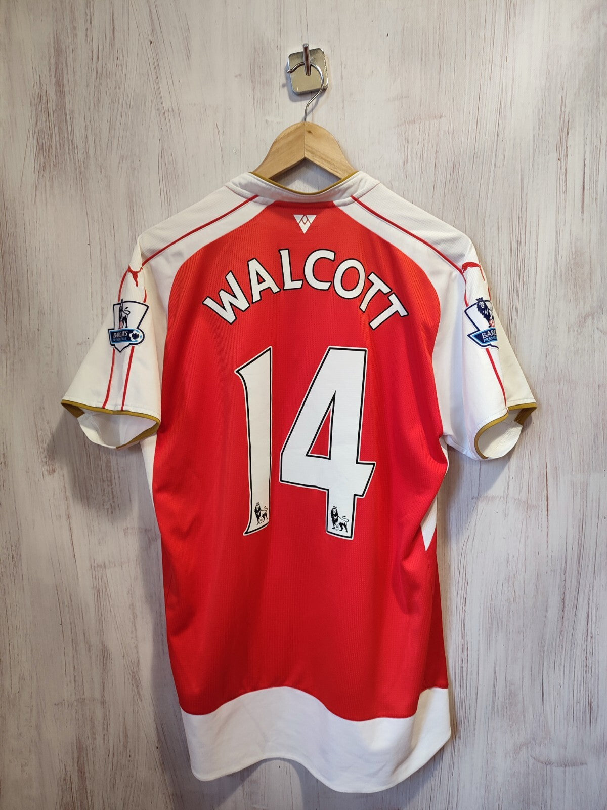 Arsenal London 2015 2016 home Sz XL shirt jersey football soccer kit tee Walcott