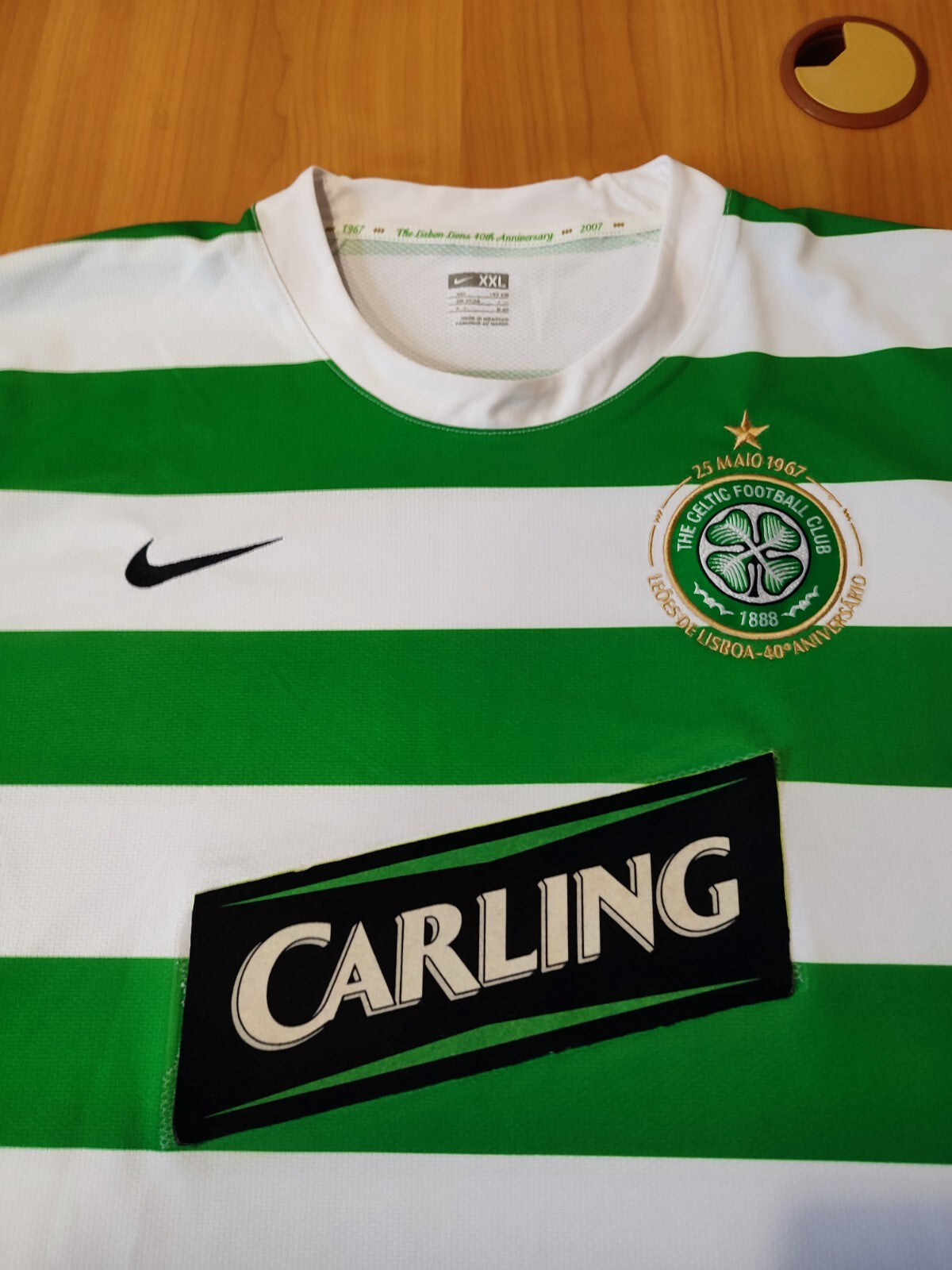 AUTHENTIC Celtic 2007 2008 home Size 2XL PLAYER ISSUE football shirt jersey XXL