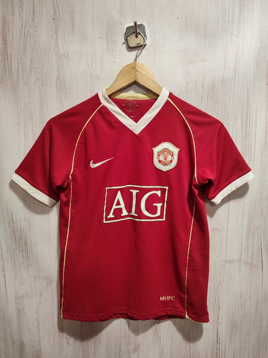 Kids M Manchester United 2006 2007 home shirt jersey football kit VINTAGE Giggs