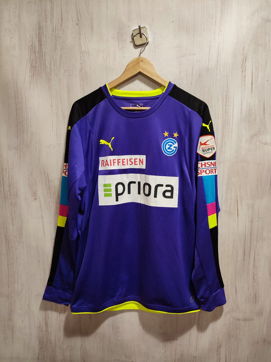 Grasshopper Zurich 2016 2017 GK Size L Puma football jersey goalkeeper L/S Vasic
