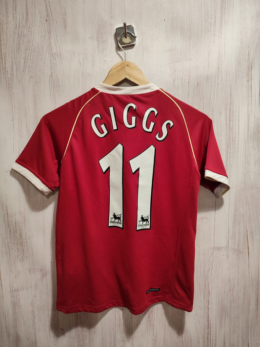 Kids M Manchester United 2006 2007 home shirt jersey football kit VINTAGE Giggs