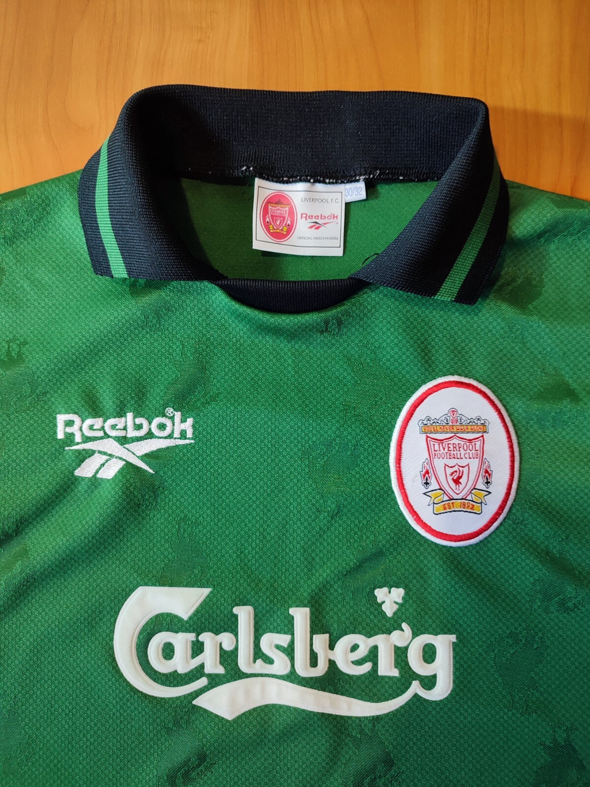 FC Liverpool 1996 1997 1998 Goalkeeper Size 30-32" shirt soccer jersey kit GK XS