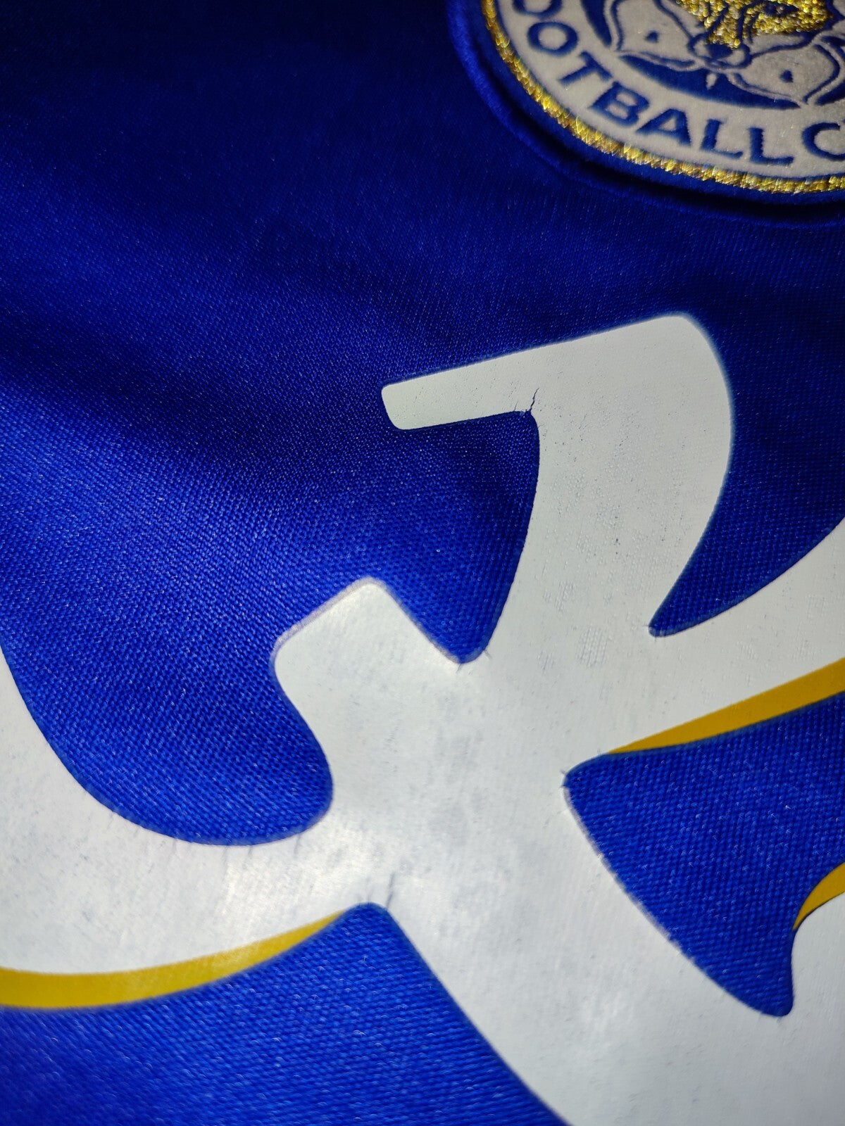 Leicester City 2010 2011 home Sz XL Burrda shirt jersey soccer football kit L/S
