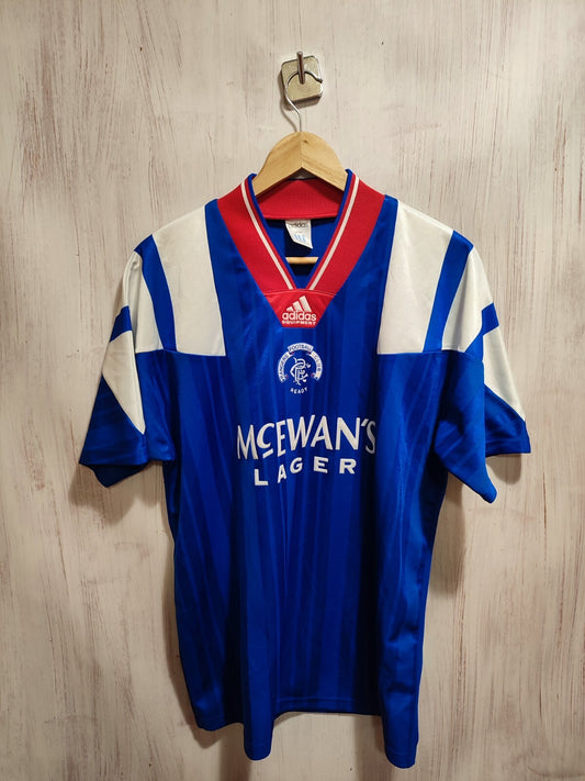 Rangers 1992 1993 1994 home Size XL football shirt jersey soccer kit tee Adidas