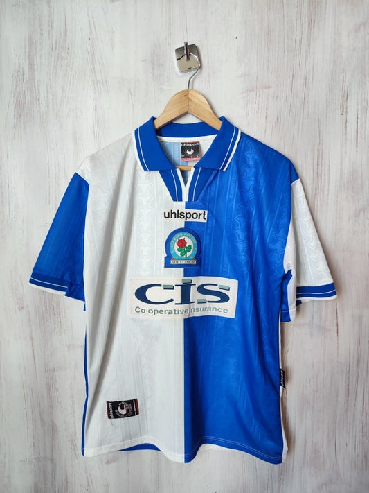 Blackburn Rovers FC 1999 2000 home Sz M soccer shirt jersey football kit VINTAGE