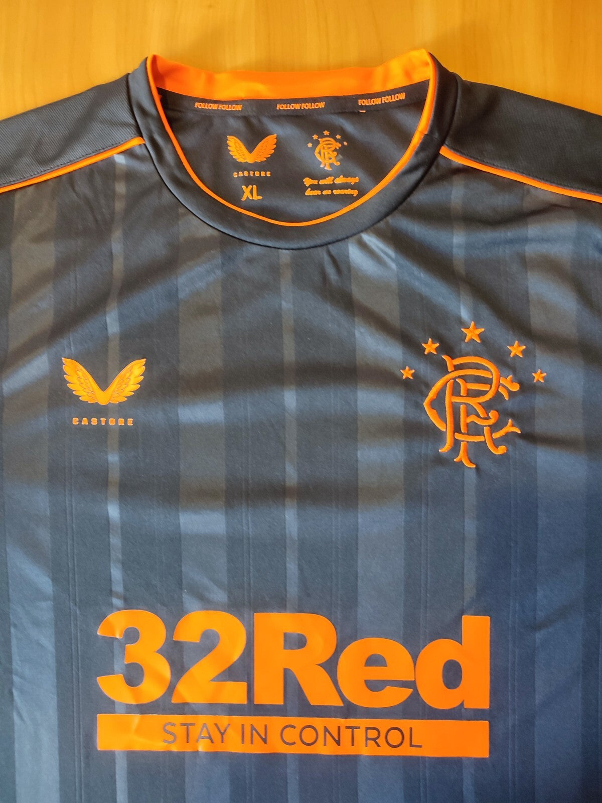 Glasgow Rangers 2020 2021 third Sz XL Castore shirt jersey football kit L/S 3rd