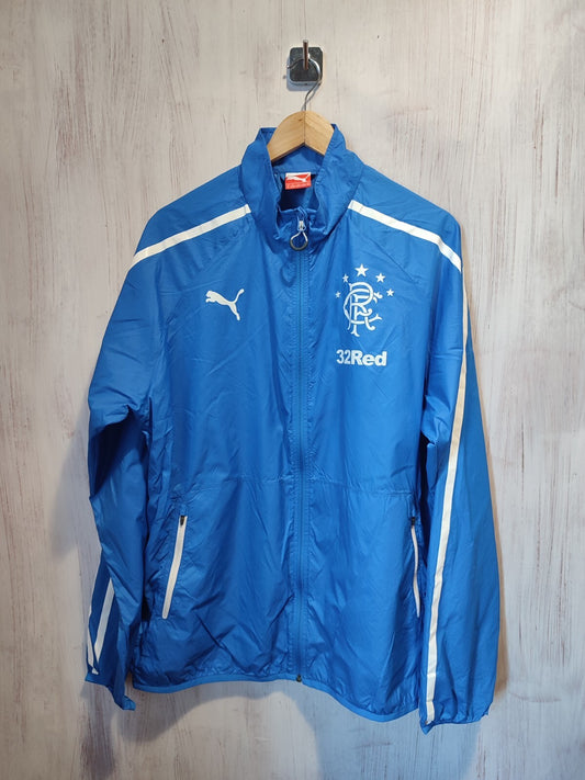 Glasgow Rangers 2010's training Sz XL Puma football soccer windstoper jacket top