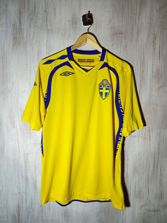 Sweden 2007 2008 2009 home Size L Umbro shirt jersey soccer football kit tee