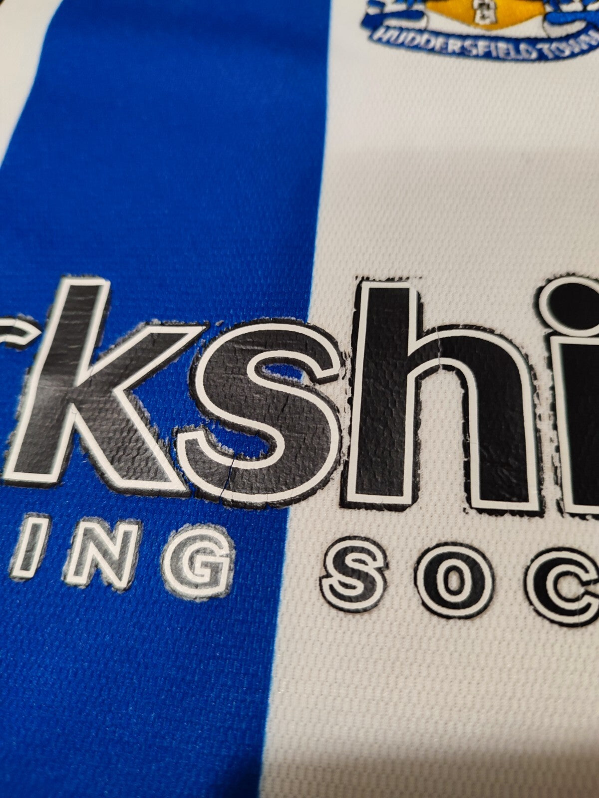 Huddersfield Town 2005 2006 2007 home Sz L shirt jersey football soccer Admiral