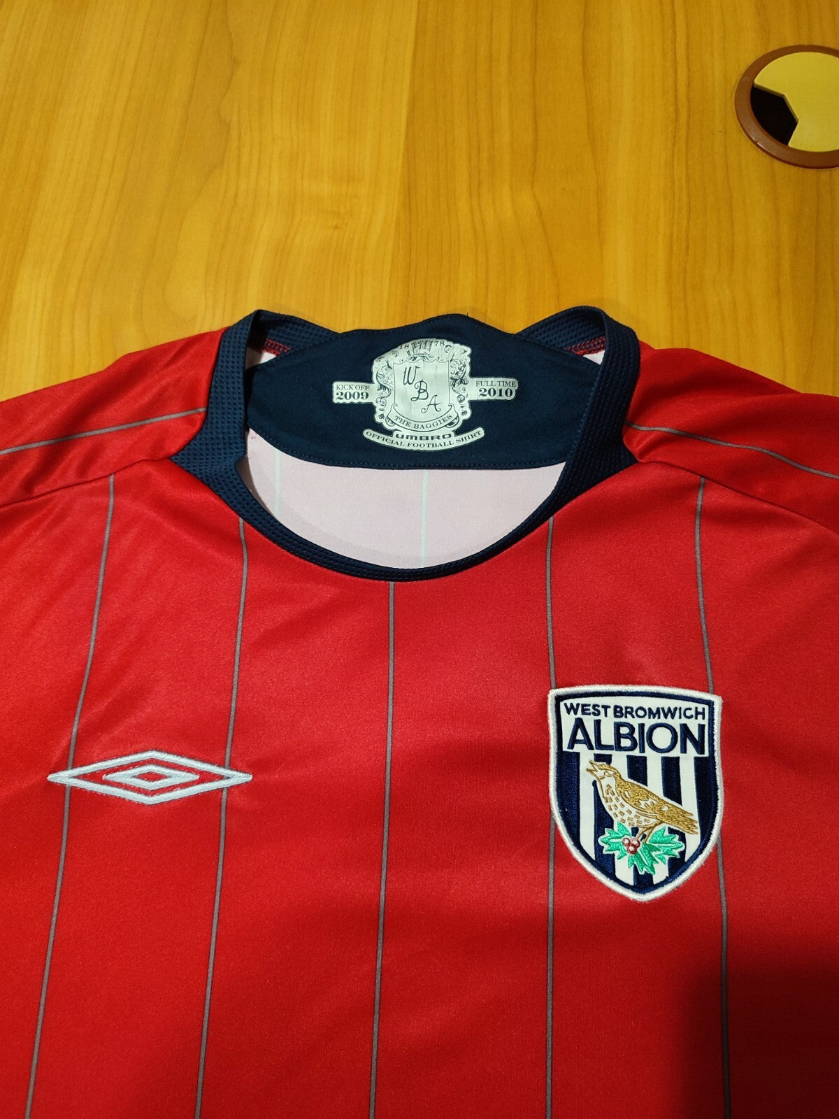 West Bromwich Albion 2009 2010 away Sz XL Umbro football shirt jersey soccer kit