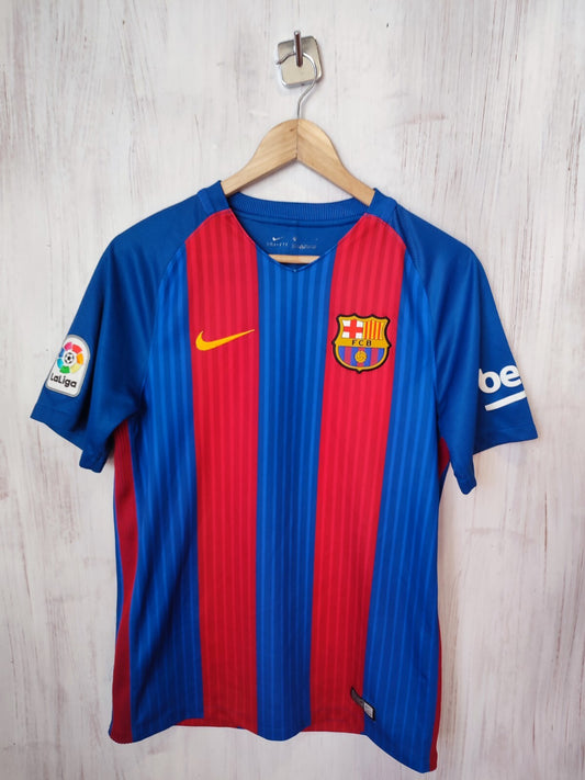 FC Barcelona 2016 2017 home Sz S Nike shirt jersey soccer football kit tee Messi