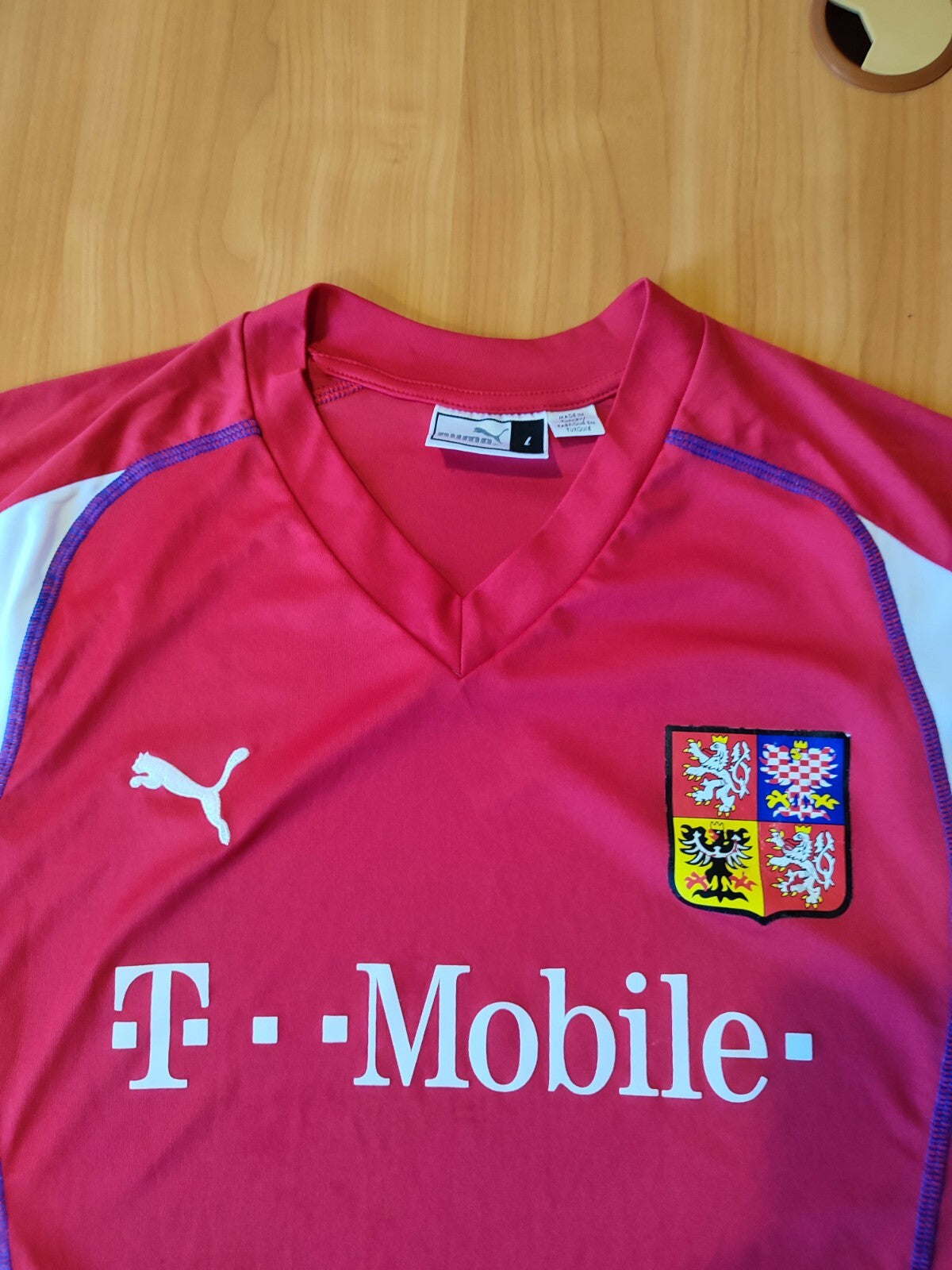 Czech Republic 2003 2004 home Sz L Puma shirt jersey trikot football soccer kit
