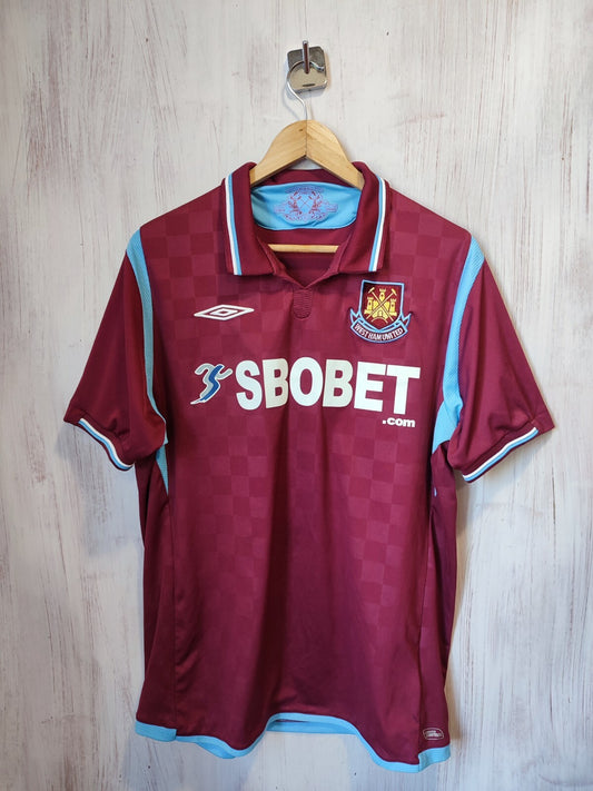 West Ham United 2009 2010 home Size XL football shirt jersey soccer kit vintage