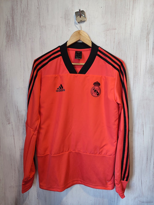 Real Madrid 2018 2019 training top Sz S Adidas soccer football jersey kit L/S