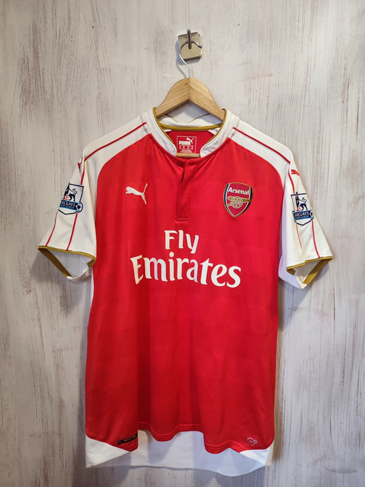 Arsenal London 2015 2016 home Sz XL shirt jersey football soccer kit tee Walcott