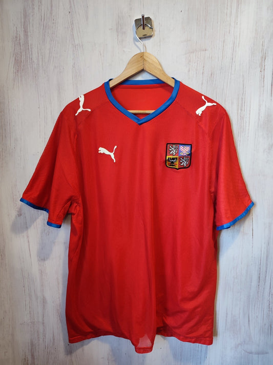 Czech Republic 2008 2009 home Sz XL Puma shirt jersey football soccer kit trikot