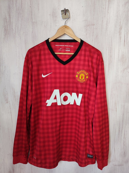 Manchester United 2012 2013 home Sz XL Nike shirt jersey football kit L/S Rooney
