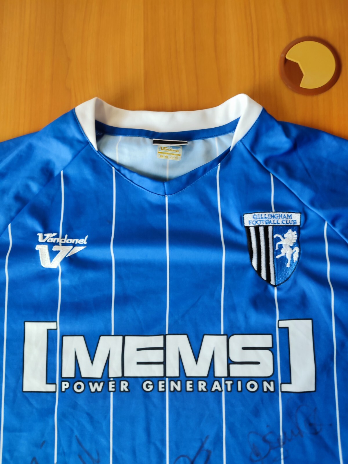 Gillingham 2011 2012 home Size L Vandanel soccer football jersey shirt kit tee
