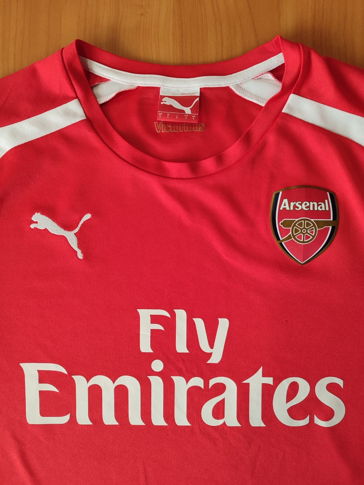 Arsenal London 2014 2015 home Size L Puma shirt football jersey soccer tee kit