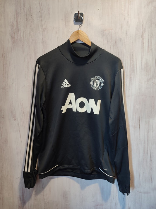 Manchester United 2017 2018 training Sz M Adidas soccer football sweatshirt top