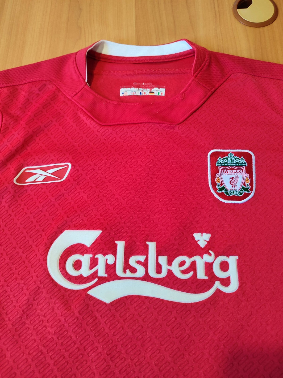 FC Liverpool 2004 2005 2006 home Size L shirt soccer football jersey kit Gerrard