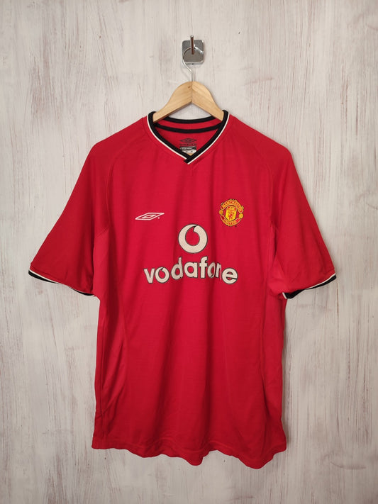 Manchester United 2000 2001 2002 home Sz L shirt jersey soccer kit Umbro maillot