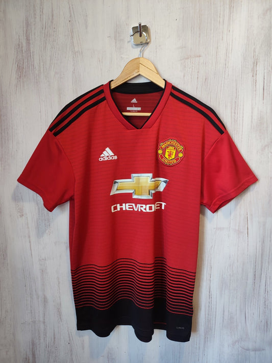 Manchester United 2018 2019 home Size L Adidas soccer shirt jersey football kit