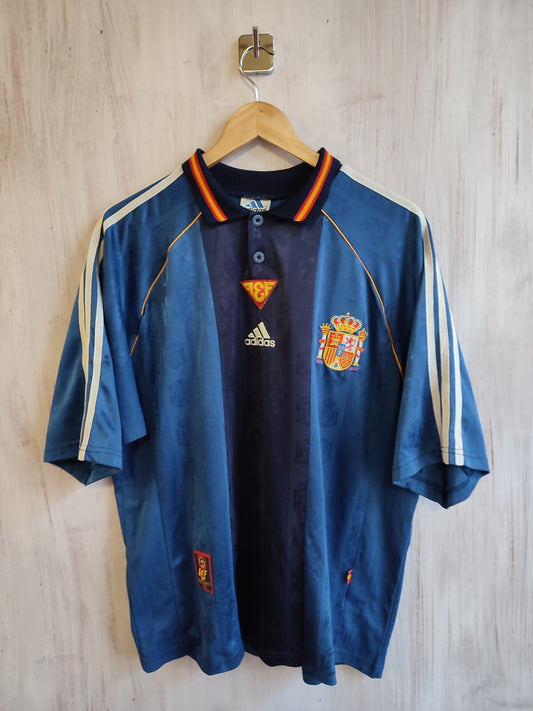 Spain 1999 2000 Away Size L Adidas shirt jersey maillot football soccer kit tee