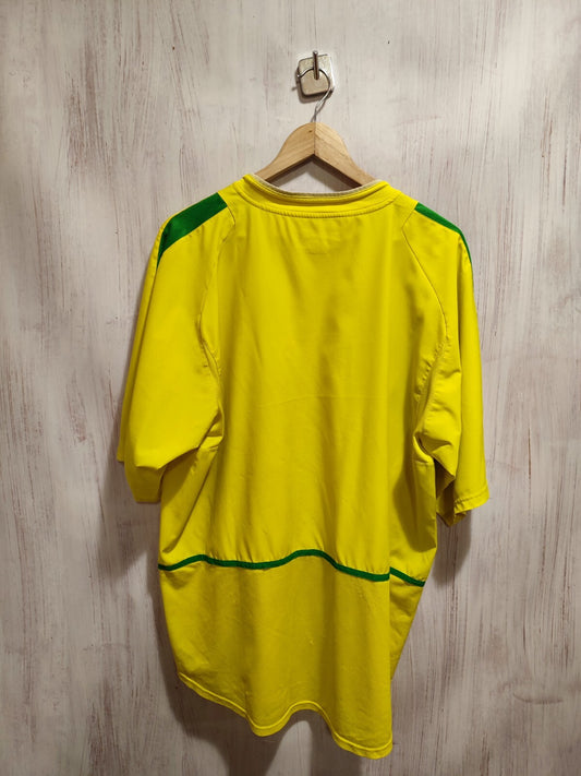 Brasil 2002 2003 2004 home Size 2XL shirt football kit Brazil jersey maillot XXL