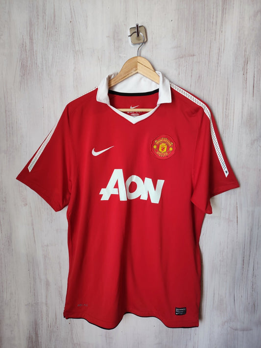 Manchester United 2010 2011 home Sz L Nike shirt jersey soccer football kit tee