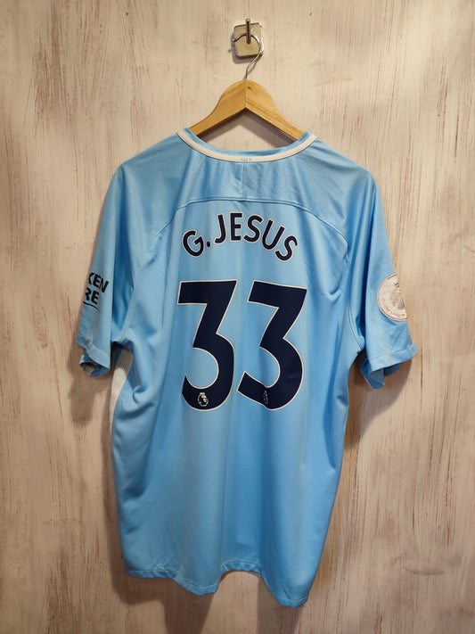 Manchester City 2017 2018 home Size 2XL Nike shirt jersey football kit XXL Jesus