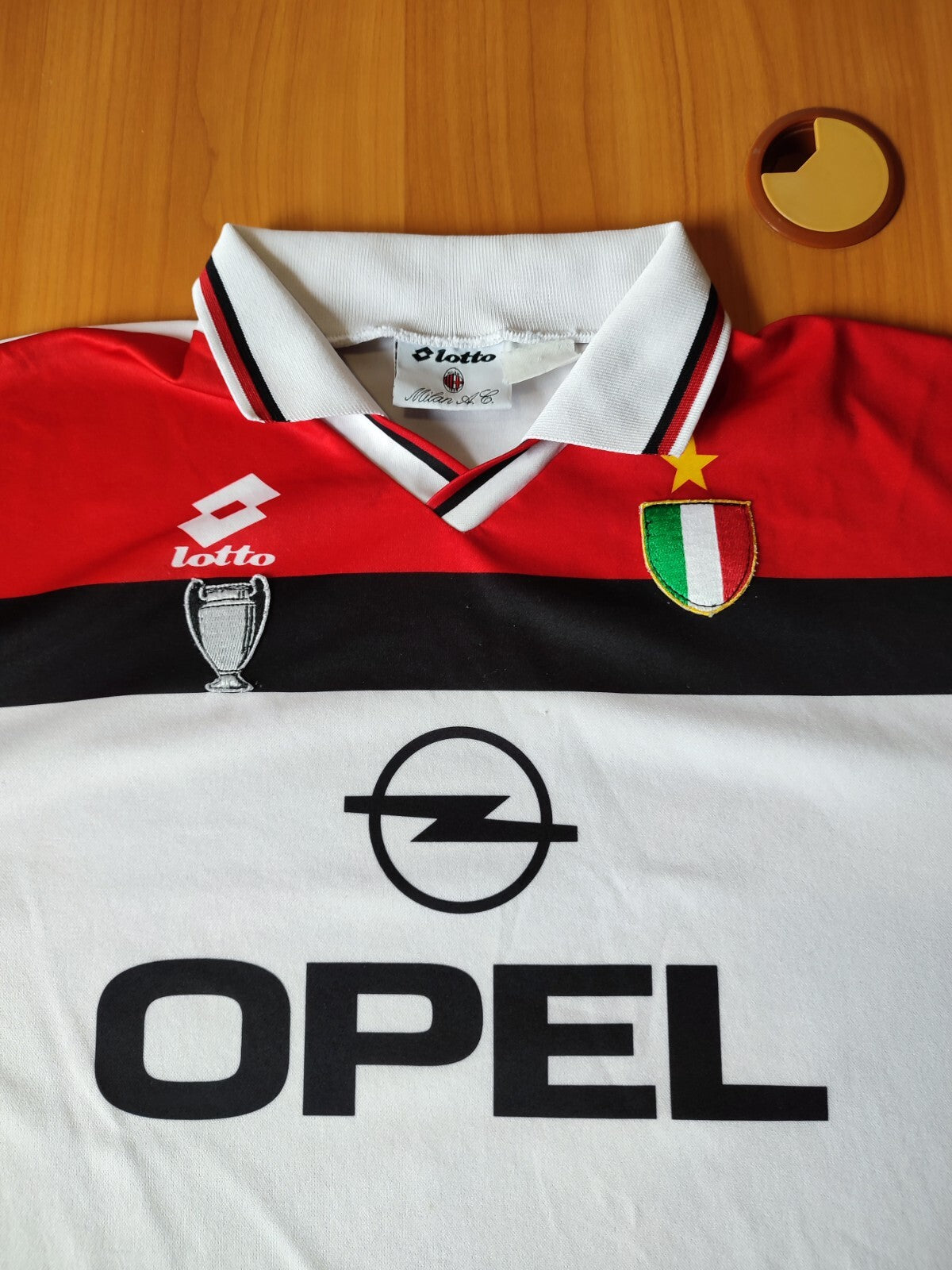 AC Milan 1994 1995 away Sz XL Lotto shirt jersey football soccer kit millot L/S