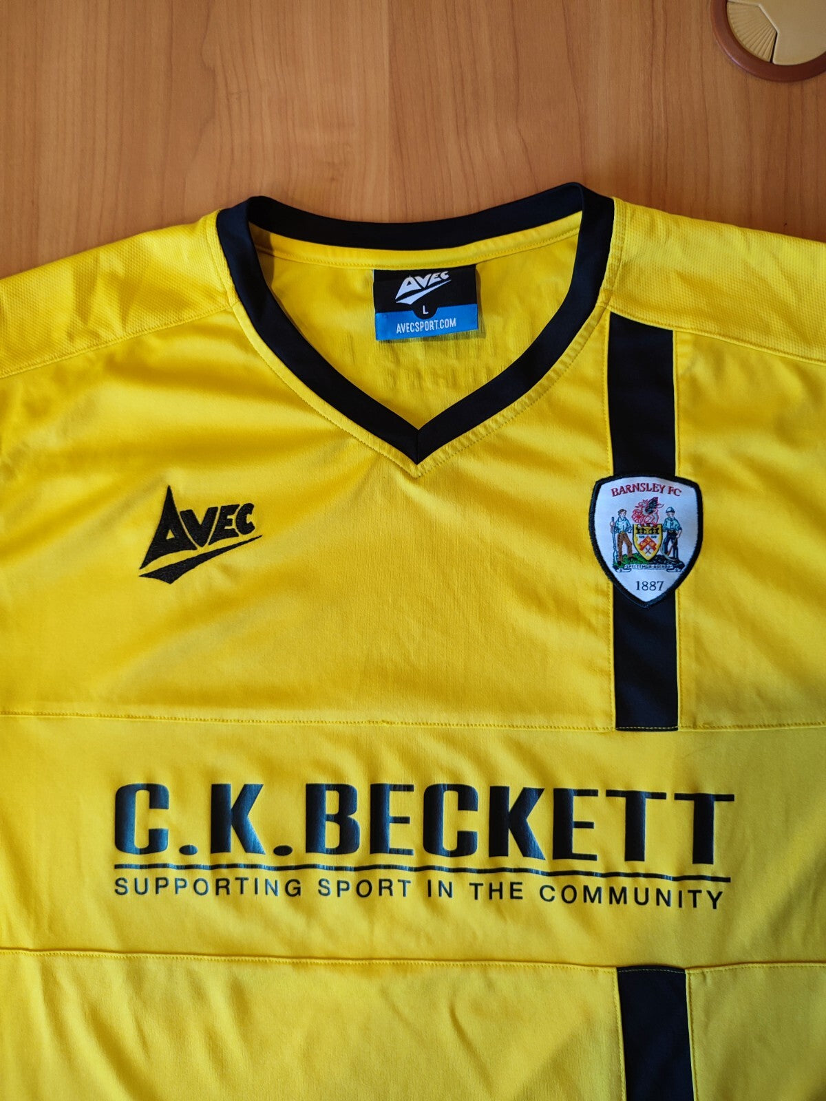 Barnsley FC 2014 2015 away Sz L Avec shirt jersey soccer football trikot kit tee