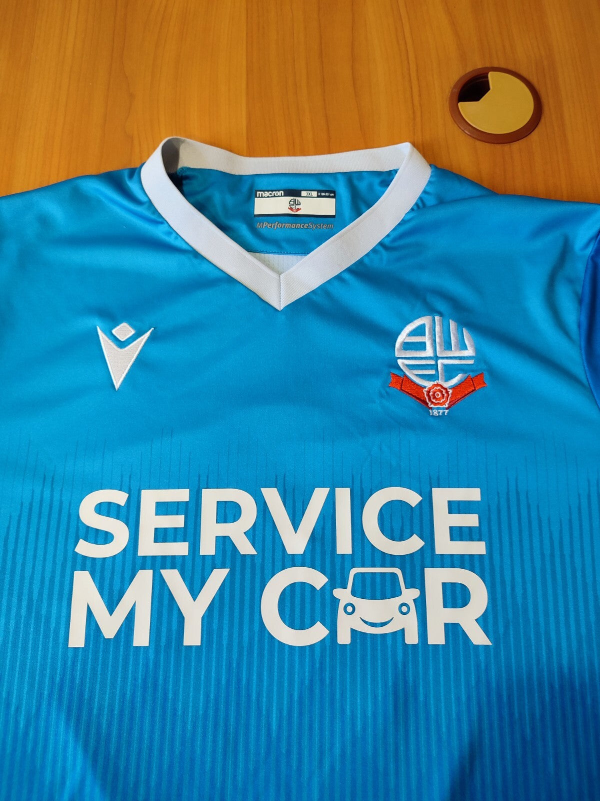 Bolton Wanderers 2022 2023 away Sz 3XL Macron shirt football jersey kit Bakayoko