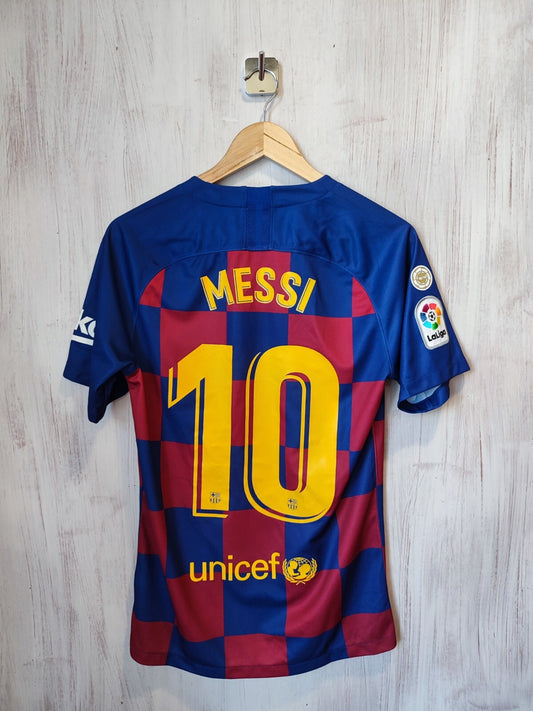 FC Barcelona 2019 2020 home Sz S Nike shirt jersey kit soccer tee football Messi
