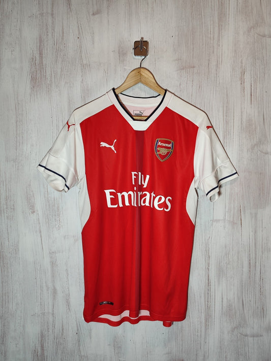 Arsenal London 2016 2017 home Sz M Puma shirt jersey soccer football maillot kit