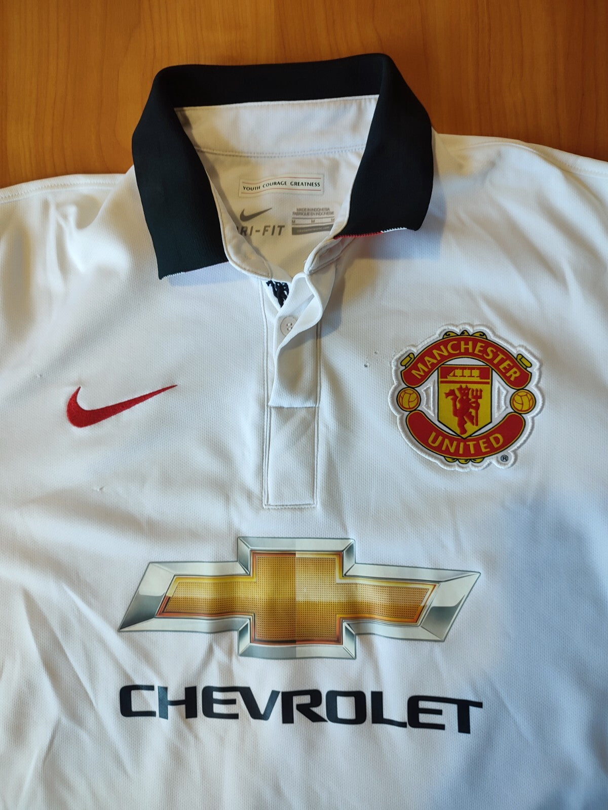 Manchester United 2014 2015 away Sz M Nike shirt soccer football kit tee trikot