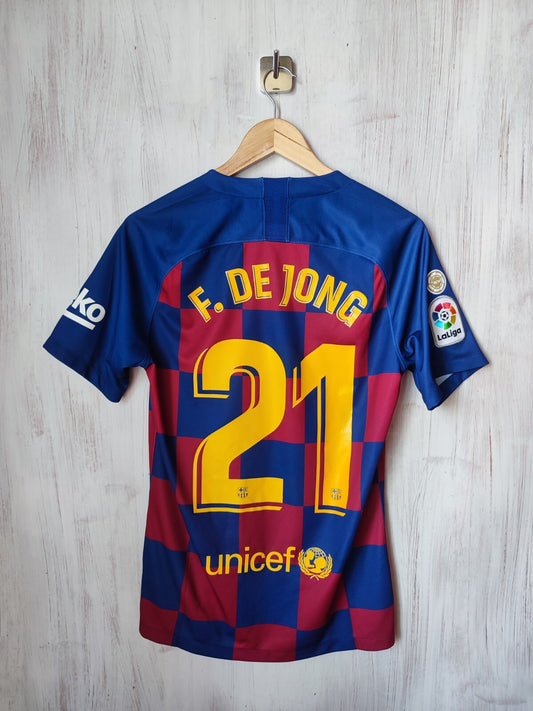 FC Barcelona 2019 2020 home Sz S Nike shirt jersey soccer football kit F.De Jong