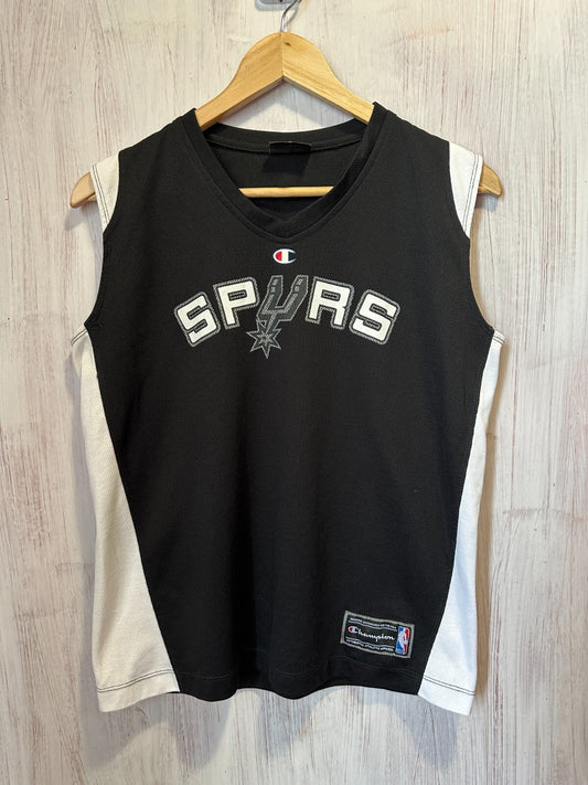 kids 11-12 years San Antonio Spurs Sz L 150/155 Champion basketball shirt jersey