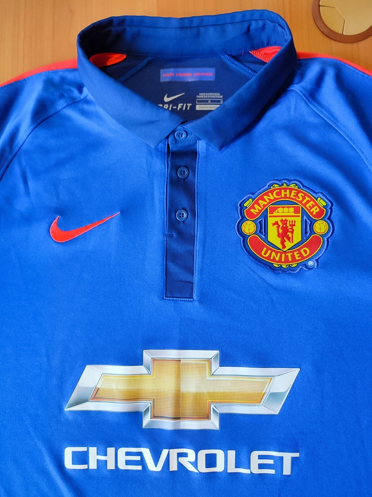 Manchester United 2014 2015 3rd Sz L shirt jersey soccer football third Di Maria