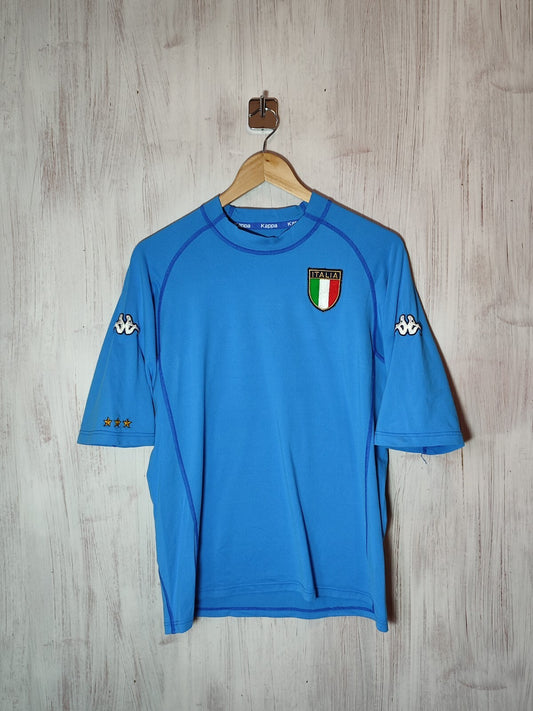 Italy 2000 2001 2002 home Sz L Kappa shirt jersey soccer Italia football kit tee
