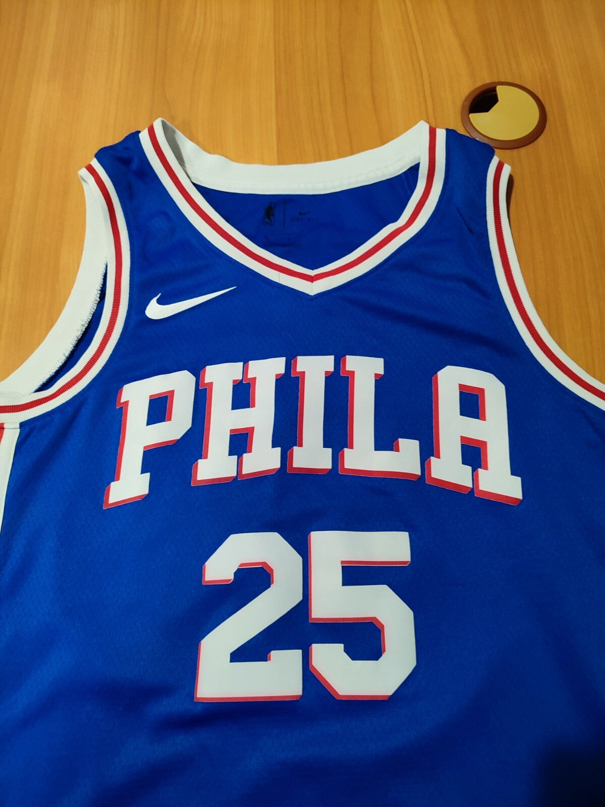 NBA Philadelphia 76ers #25 Simmons Sz L Nike basketball shirt jersey maillot kit