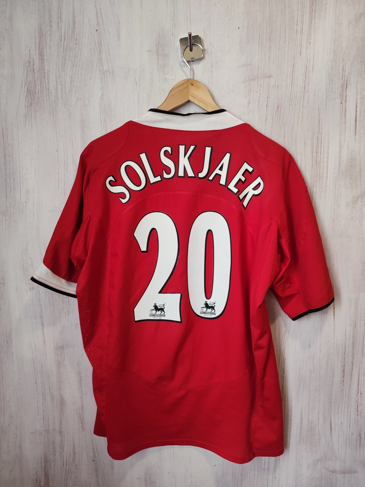 Manchester United 2004 2005 2006 home Sz XL soccer kit jersey football Solskjaer