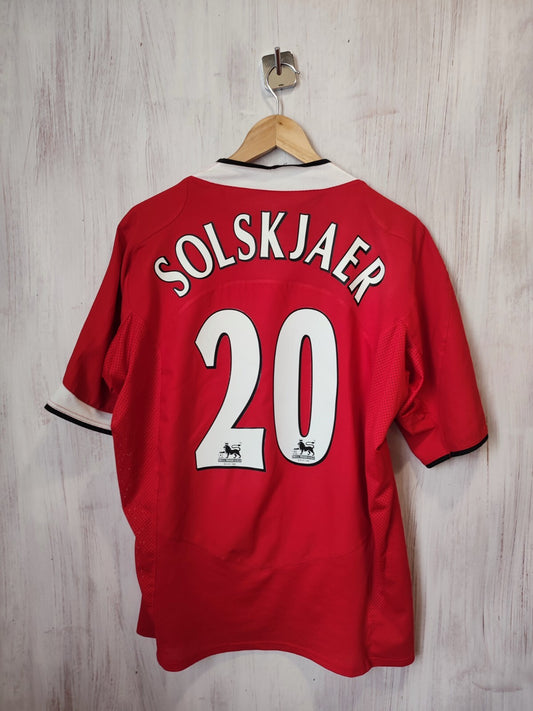 Manchester United 2004 2005 2006 home Sz XL soccer kit jersey football Solskjaer